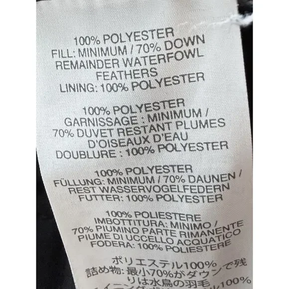 J Crew Women’s Black Quilted 70% Down Coat /Jacket Full Zip /Snaps /Pockets Sz S - Picture 7 of 10